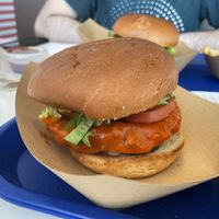 Buffalo chicken sandwich  at Meta Burger in Boulder