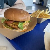 Deluxe chicken sandwich  at Meta Burger in Boulder