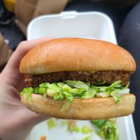 Flatiron burger at Meta Burger in Boulder