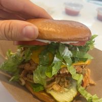 Vegan Cowboy Chicken Sandwich at Meta Burger in Boulder