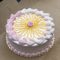 Coconut lemon hibiscus cake at Wildflour Bakery and Cafe in West Seattle