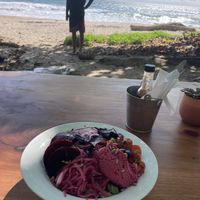 Tojo bowl at Rocamar Beach in Santa Teresa