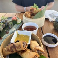 Spring rolls  at Antasia Beach Club in Paphos
