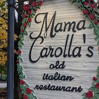 Sign out front at Mama Carolla's in Indianapolis