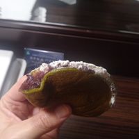 Amazing super tasty vegan dorayaki (note this one was my second one that travelled in my pocket all day, they look much better fresh, but this was as good as it can get!) at Dolala in Yokohama