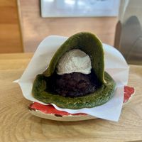 Matcha dorayaki  at Dolala in Yokohama