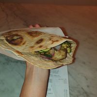 Piadina vegan con verdure grigliate at La Tua Piadina in Bologna