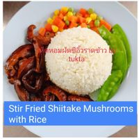 Shitaki Mushroom  Soy Sauce with rice at Tukta in Koh Tao