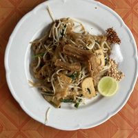 Pad thai with soy meat  at Tukta in Koh Tao
