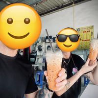 Thai tea with soy milk!! at Tukta in Koh Tao