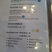 November 2025 - menu showing vegan snacks at Corner on the Square in Beauly