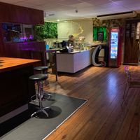 Poke bar is set up in the corner of a funky bar.   at The Poke Bar in Castro Urdiales
