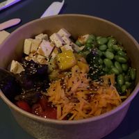 Vegan tofu poke bowl  at The Poke Bar in Castro Urdiales