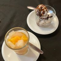 Helado de soja y macedonia de frutas  at Cocina Típica La Extremeña in Merida