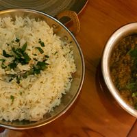 Palak Lasuni (rice is included) at Amrit - Kreuzberg in Berlin