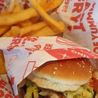 veggie burger hold the cheese and aioli at Red Robin in Northridge