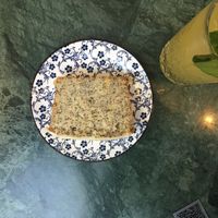 lemon cake and lemonade at Arezu Moda in Istanbul