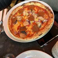 Vegan pepperoni pizza  at Pizza Punks in Leeds