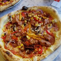 Pizza with lots of toppings!  at Pizza Punks in Leeds