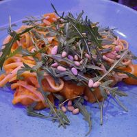 Butternut squash linguine   at Rutland Arms Hotel in Bakewell