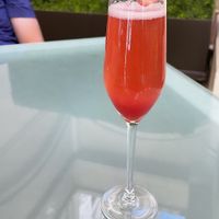 Strawberry champagne cocktail was really good at Veranda in Las Vegas