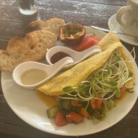 Vegan omelet   at Peak Cafe in Koh Lanta