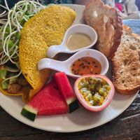 Vegan omelett at Peak Cafe in Koh Lanta
