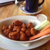 Cauliflower wings with vegan ranch! at Sweet Melissa Cafe in Laramie