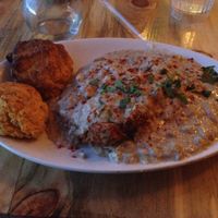 Country fried seitan! at Sweet Melissa Cafe in Laramie