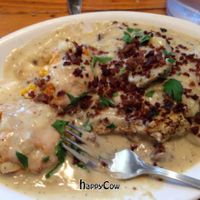 vegan country fried seitan with sweet potato biscuits  at Sweet Melissa Cafe in Laramie