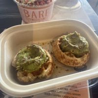 Original avocado waffle   at Bare Blends in Denver