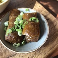 Vegan sausage at Eduardos Hideaway in Noord