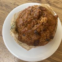 Vegan carrot muffin  at Eduardos Hideaway in Noord