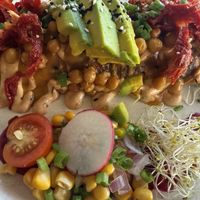 Chickpea omelette   at Eduardos Hideaway in Noord