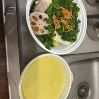 Golden temple soup  at Chau Veggie Express in Vancouver