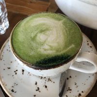 Matcha latte   at Chau Veggie Express in Vancouver