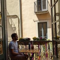 Balcony table at Originem in Girona