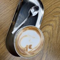 Cortado con leche de avena   at Originem in Girona