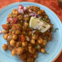 Ragda pattice (patties)  at Mumbai Masala in Lanzarote