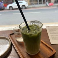 Iced matcha  at Gecko Coffeehouse in East London