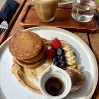 Protein pancakes   at Gecko Coffeehouse in East London