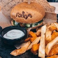 Nofish burger at Forky's - Ostrava in Ostrava