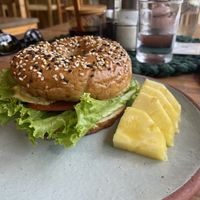 Tofu Bagel  at Doba in Mazunte