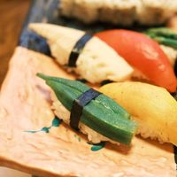 Vegan sushi March 23, 2023 at Sushi Takeda- 鮨処たけ田 in Ninohe
