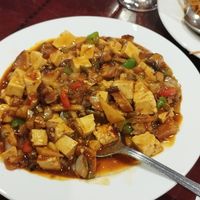 Tofu en salsa mapo at Oro Gran Muralla in Calatayud