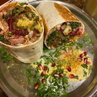 Raja Wrap with rice at En Root - Peckham in South East London