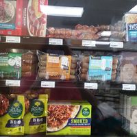 Some of their vegan meats at Earth Origins Market in Port Charlotte