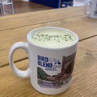 Oat Blueberry Muffin Matcha Latte at Bird & Blend Tea Co in Worthing