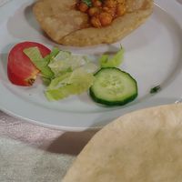 Chick pea puri at Jaipur Indian Restaurant in Fuerteventura