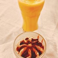 mango smoothie & tiramisu at Jaipur Indian Restaurant in Fuerteventura